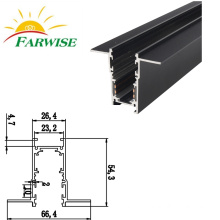 DC48V 3phases recessed embeded powered magnet conductor rail